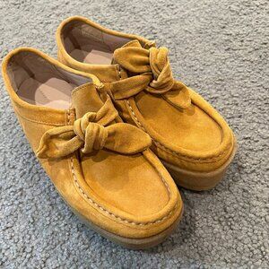 ANTHROPOLOGIE LOEFFLER RANDALL TABITHA PLATFORM KNOTTED CHUKKA SHOES BOOTIES - 8